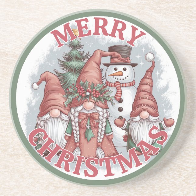 Posavasos Gnomos de Navidad (Frente)
