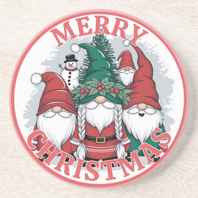 Posavasos Gnomos de Navidad (Frente)