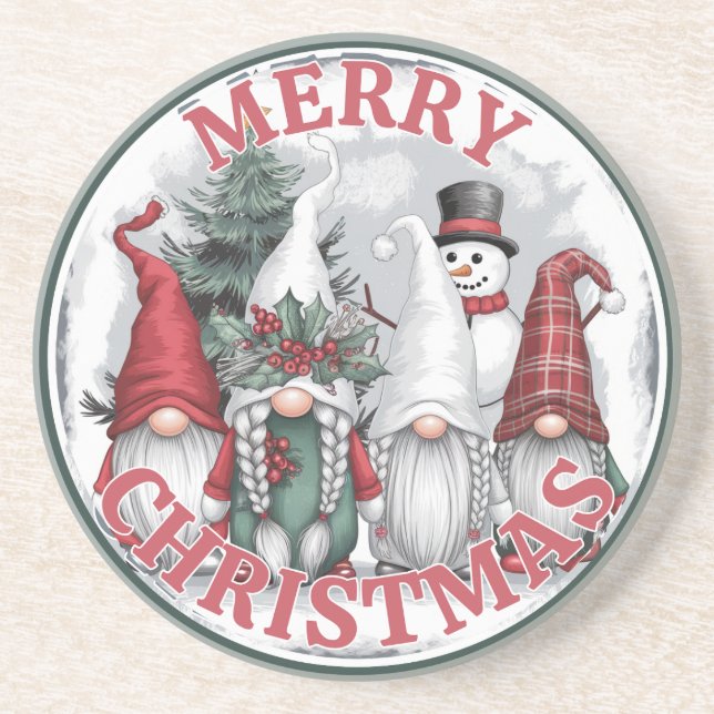Posavasos Gnomos de Navidad (Frente)