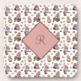 Posavasos Gnomos Monogramáticos Horneando, Magdalenas, Donas