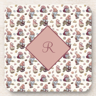 Posavasos Gnomos Monogramáticos Horneando, Magdalenas, Donas