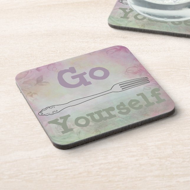 Posavasos Go Fork Yourself Bebiant Coaster (Lado Izquierdo)