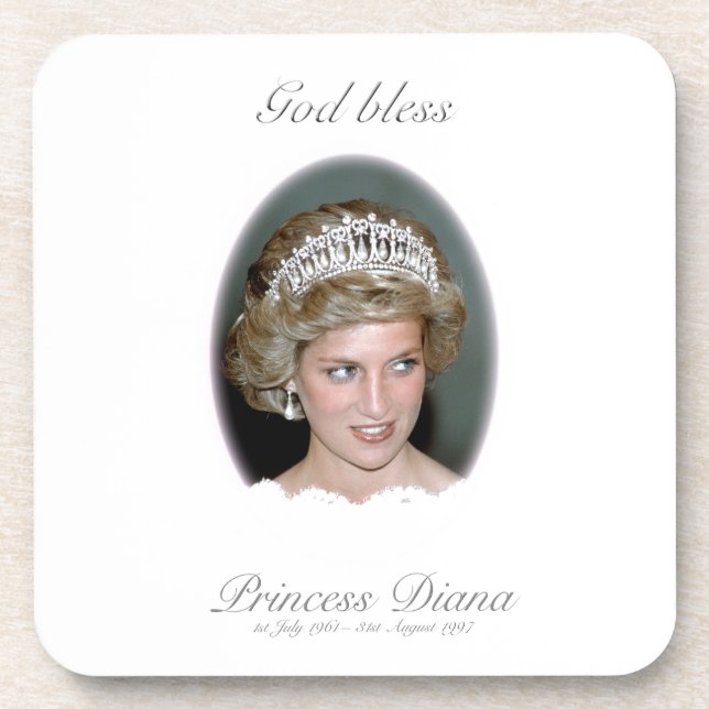 Posavasos God Bless Princess Diana - Remembrance (Frente)
