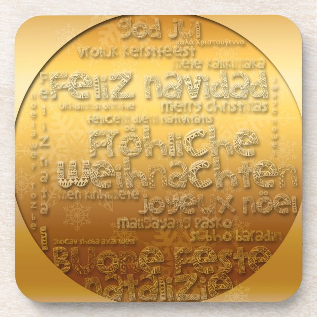 Posavasos Gold International Weihnachten Navidad Cosater (Frente)