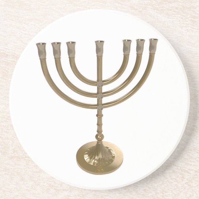 Posavasos gold menorah (Frente)