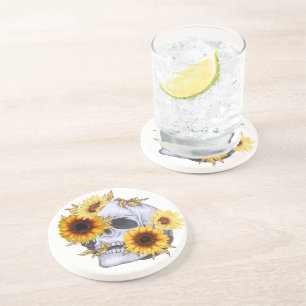 POSAVASOS GOLDEN BLOOM SKULL