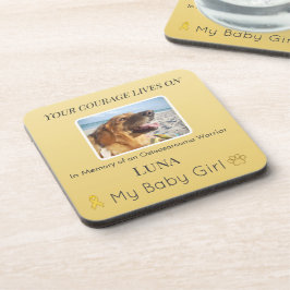 Posavasos Golden Osteosarcoma Pet Memory Tribute