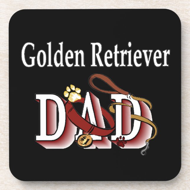 Posavasos Golden Retriever Dad (Frente)