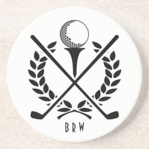 Posavasos Golf Ball Tee Golf Club Monograma Deportes de golf