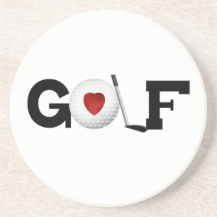 Posavasos Golf con las camisetas y los regalos de la pelota