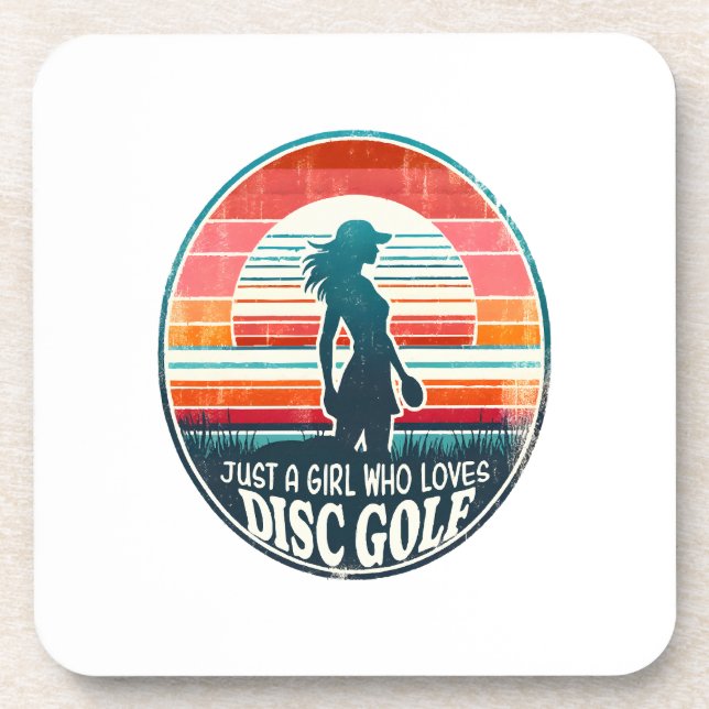 Posavasos Golf en disco femenino - Frisbee Golf Female (Frente)
