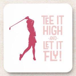Posavasos Golf Funny Sports Tee Quote Cute Magenta Rosa