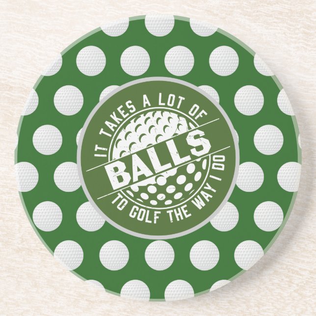 Posavasos Golf se necesitan muchas pelotas para jugar al gol (Frente)