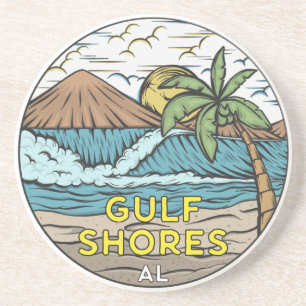 Posavasos Golf Shores Alabama Vintage