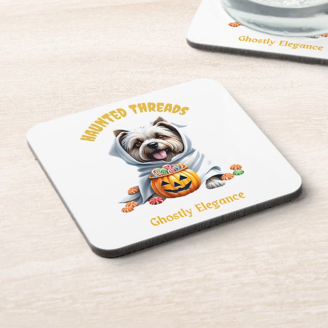 Posavasos Golosinas Embrujadas Lindas Yorkie Cachorro Adorab (Lado Izquierdo)