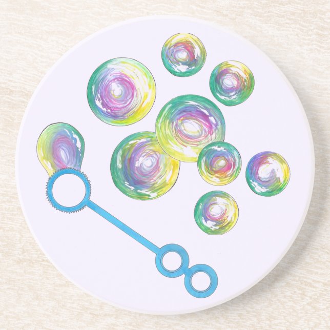 Posavasos Golpe de arcoiris burbujas de burbuja de agua (Frente)