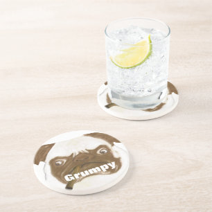 Posavasos Goma grumpy personalizada con cigarro