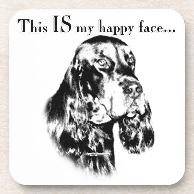 Posavasos Gordon Setter Happy Face (Frente)