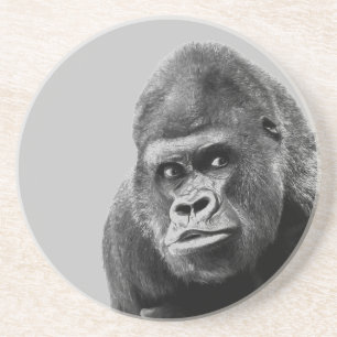 Posavasos Gorilla blanca negra