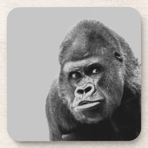 Posavasos Gorilla blanca negra