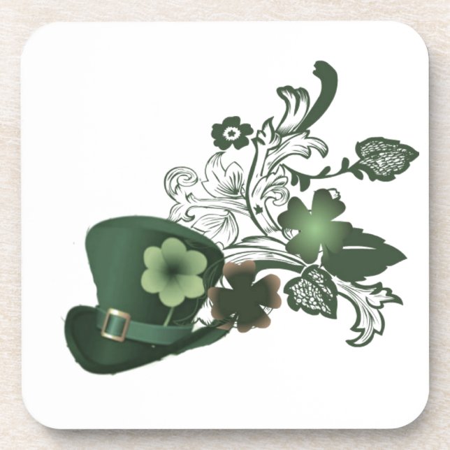 Posavasos Gorra irlandés Shamrock (Frente)