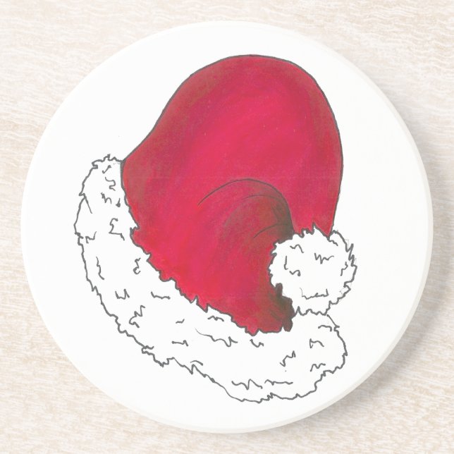 Posavasos Gorra secreto de Santa Claus Navidades navideños (Frente)