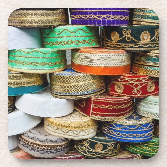 Posavasos Gorras árabes en el mercado (Frente)