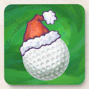 Posavasos Gorras de Navidades de Golf Ball