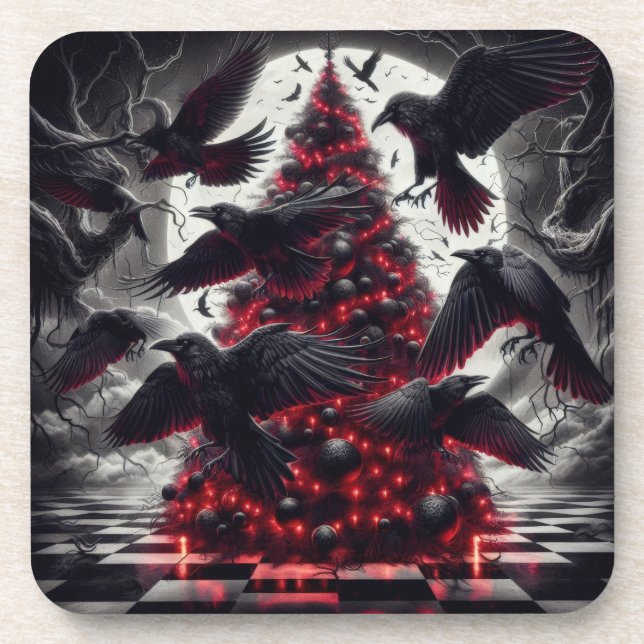 Posavasos Gothic Christmas Tree | Dark Holiday Decor  (Frente)