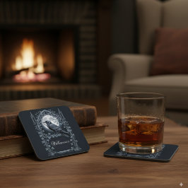 Posavasos Gothic Raven Moonlit