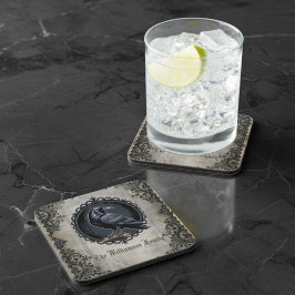 Posavasos Gótico Vintage Cuervo Academia Oscura