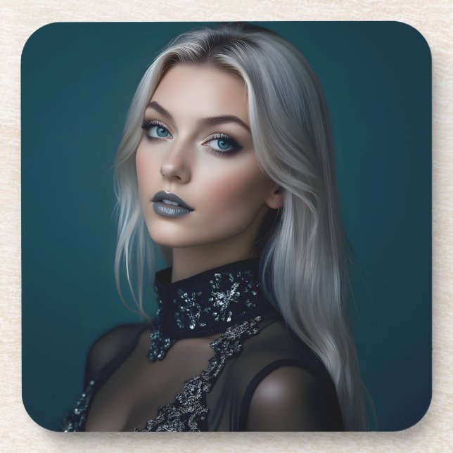 Posavasos Gracia gótica: Un retrato de elegancia (Frente)