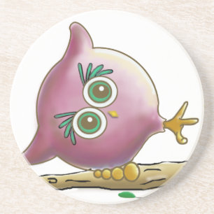 Posavasos Graciosa imagen de búho lindo