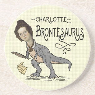 Posavasos Gracioso Charlotte Bronte Saurus Lector de Libros 