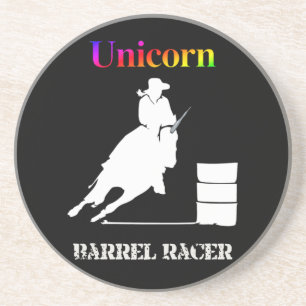 Posavasos Gracioso corredor de barril unicornio