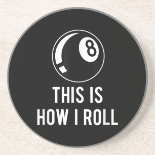 Posavasos Gracioso Diseño De Billares Para Jugadores De Pisc