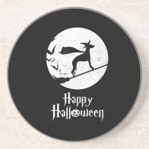 Posavasos Gracioso disfraz de Halloween Bruja de perro WHIPP