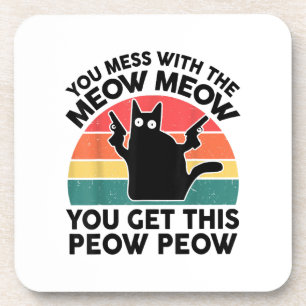 Posavasos Gracioso Que Te Entrecuentas Con Un Gato Negro De 