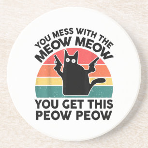 Posavasos Gracioso Que Te Entrecuentas Con Un Gato Negro De 