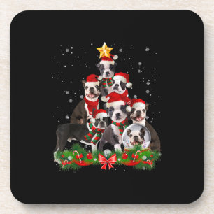 Posavasos Gracioso regalo de árbol de navidad de perro de Bo