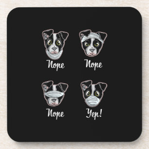 Posavasos Gracioso regalo de Boston Terrier Máscara Boca Per
