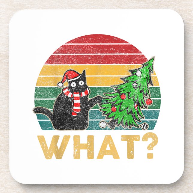 Posavasos Gracioso suéter Navidad Shirt Naughty Cat San (Frente)