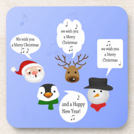 Posavasos Gracioso Te deseamos una Feliz Navidad