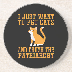 Posavasos Graciosos gatos Mascotas y aplastar la camiseta de