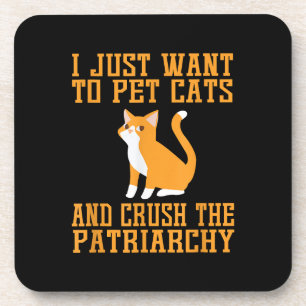 Posavasos Graciosos gatos Mascotas y aplastar la camiseta de