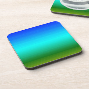 Posavasos Gradiente azul y verde del mar y del cielo