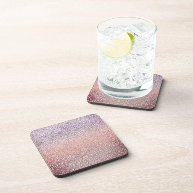 Posavasos Gradiente Brillo Falso Rosa Brillante  (Lado Derecho)
