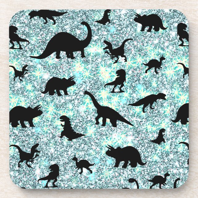 Posavasos gradiente de ballena de tiburón de silueta Sparkle (Frente)