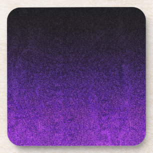 Posavasos Gradiente de Purpurina morado y negro