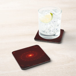 Posavasos Gradiente De Swirl Fiery Red Sparkle
